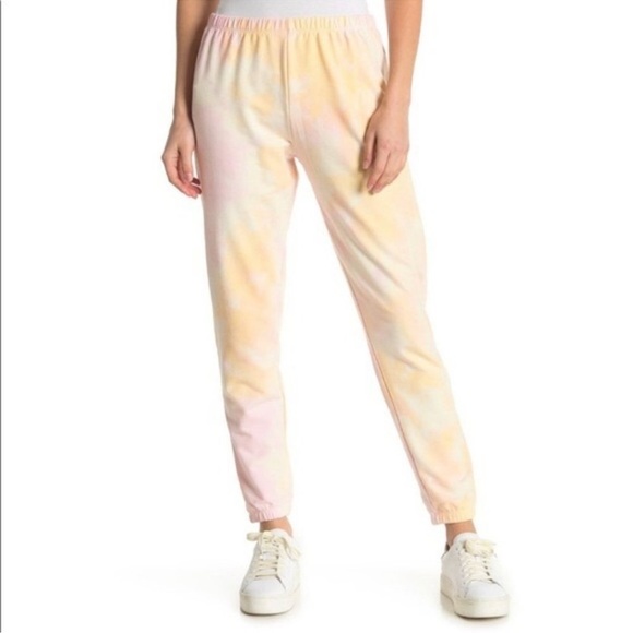 Wildfox Sweatpants Knox Cotton Candy Tie Dye Size Medium - Picture 1 of 11